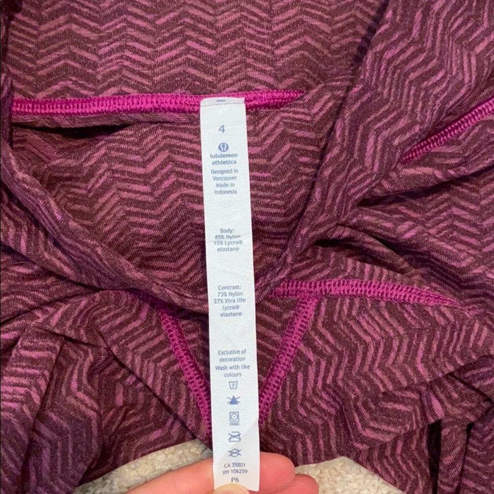 Lululemon Transcend Crop In Red Grape - image 7